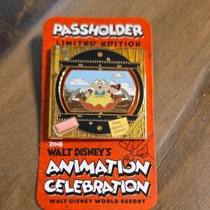 DISNEY PASSHOLDER LIMITED EDITION MR TOAD'S WILD RIDE ANIMATION  CELEBRATION PIN
